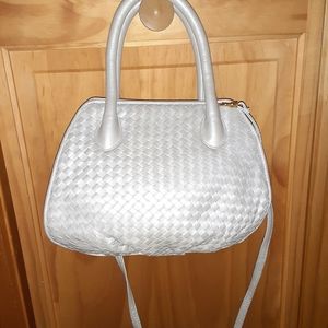 NWOT Ganson Woven Leather Handbag